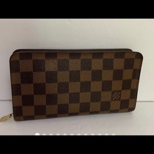 Faux Louis Vuitton genuine leather wallet
